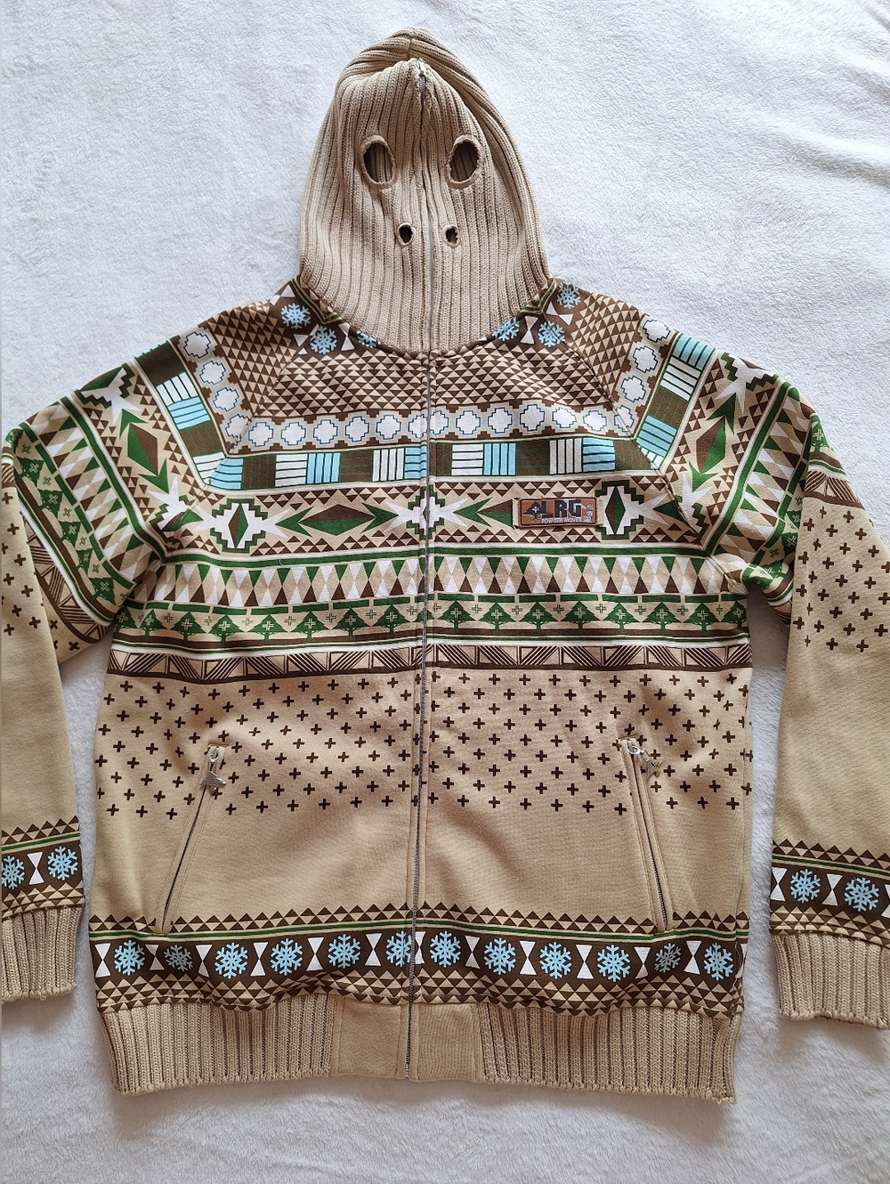 RARE Vtg LRG Snowman At Large Hoodie Full Zip Mask Power Moves Streetwear L